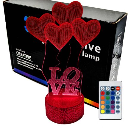Lampka romantyczna serduszka 3D LAMP LED